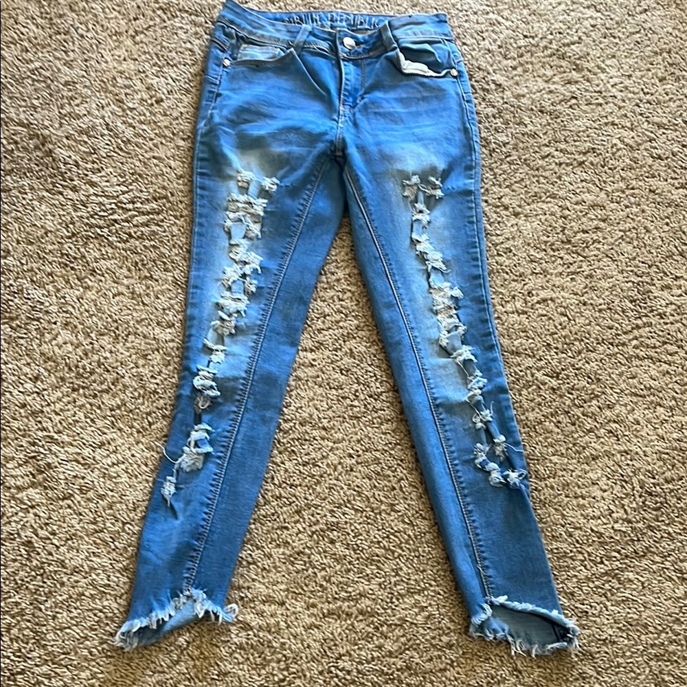 Distressed Blue Women's Jeans